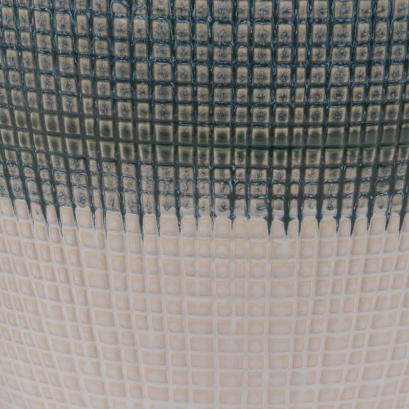 Sagebrook Home Blue Kashion Vase - Stoneware Decor Accent for Modern Living Spaces