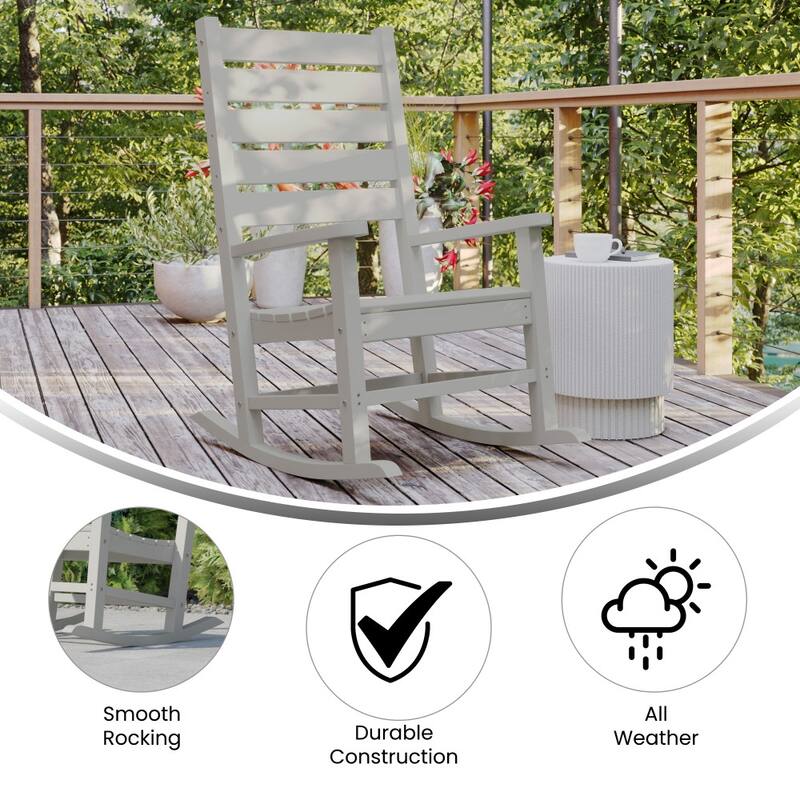 Classic Outdoor All-Weather HDPE Rocking Chair