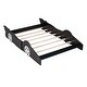 preview thumbnail 6 of 9, Full Size Race Car-Themed Platform Bed with Functional Wheels , Durable Pine Wood Construction