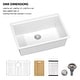 preview thumbnail 11 of 19, Lordear 28" Quartz Composite Undermount Workstation Single Bowl Kitchen Sink with Accessories