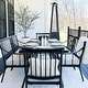 preview thumbnail 2 of 38, MAISON ARTS 7-Piece Patio Dining Set Steel Panel Table & 6 Dining Arm Chairs