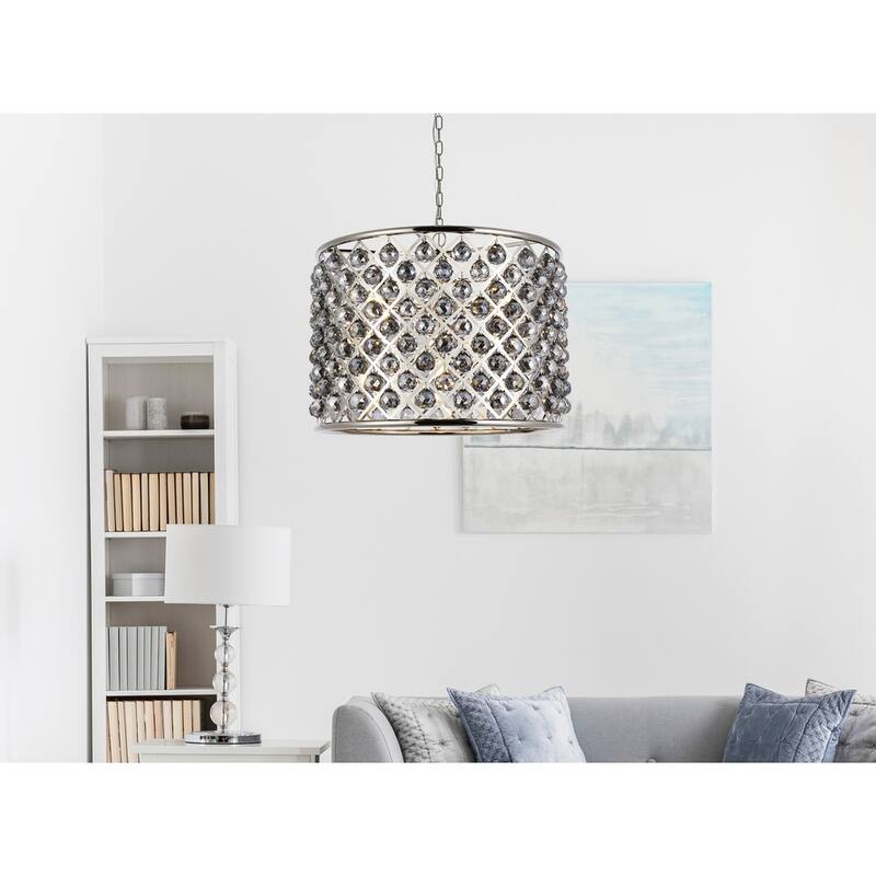 Royce Edge 8-Light Polished Nickel Chandelier