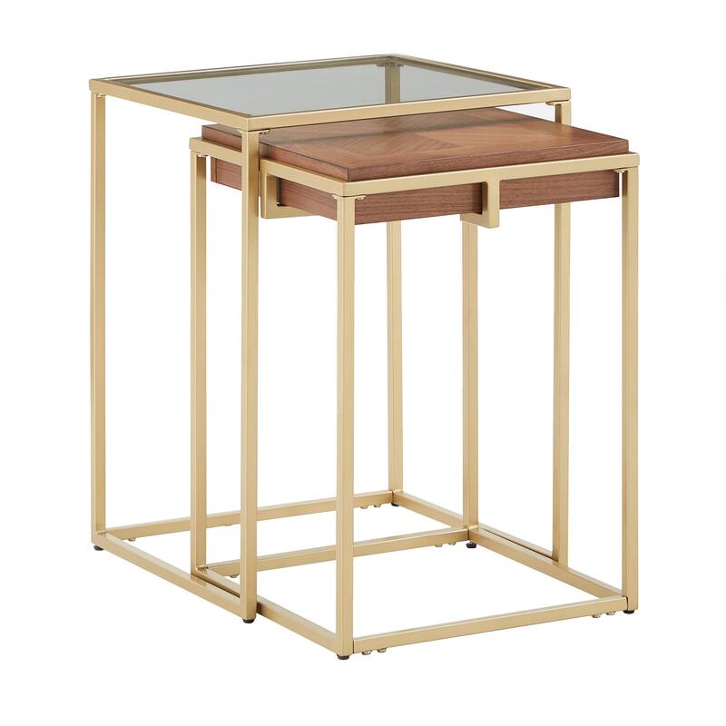 Cooke Square Table Set with Metal Base by iNSPIRE Q Modern