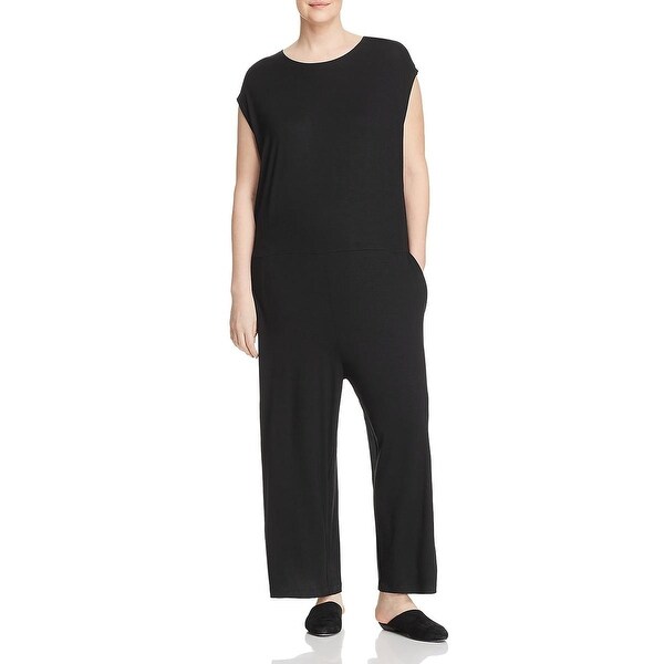 eileen fisher cap sleeve jumpsuit