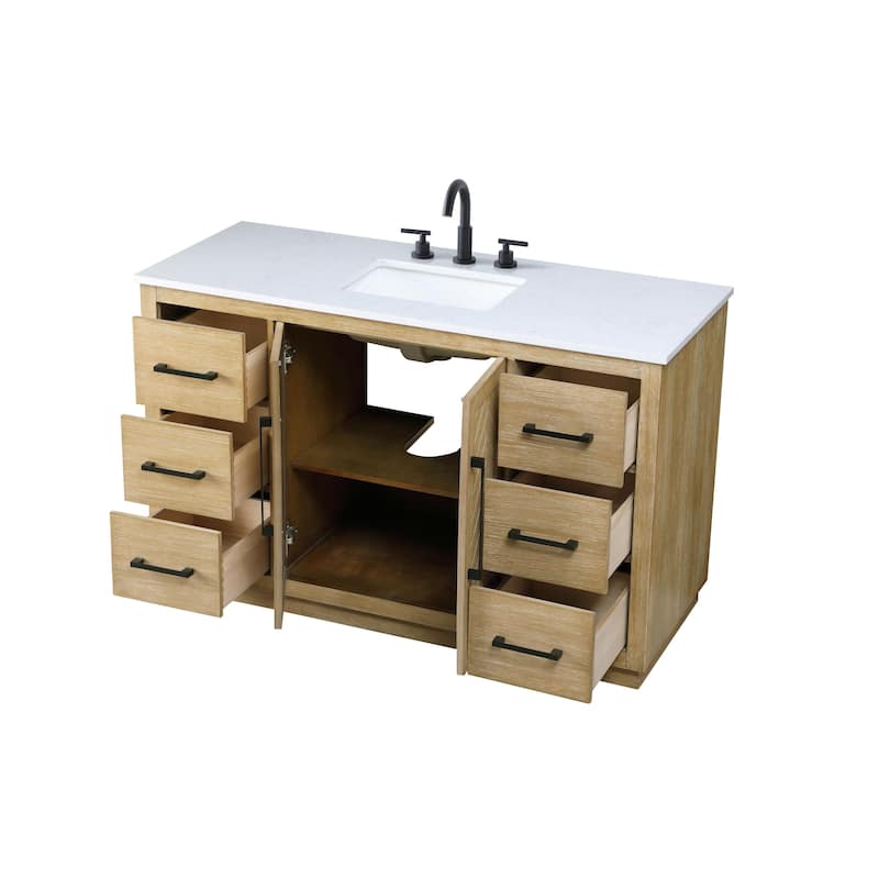 Elegant Lighting VF29054 Chase 54" Free Standing Single Basin Vanity