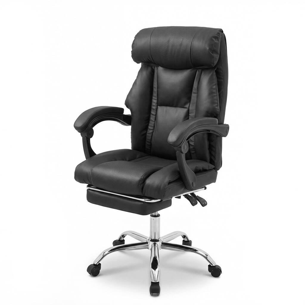 Office Adjustable Height Executive Desk Chair with Foot Rest Comfortable Computer Chair High Back Reclining Gaming Chair