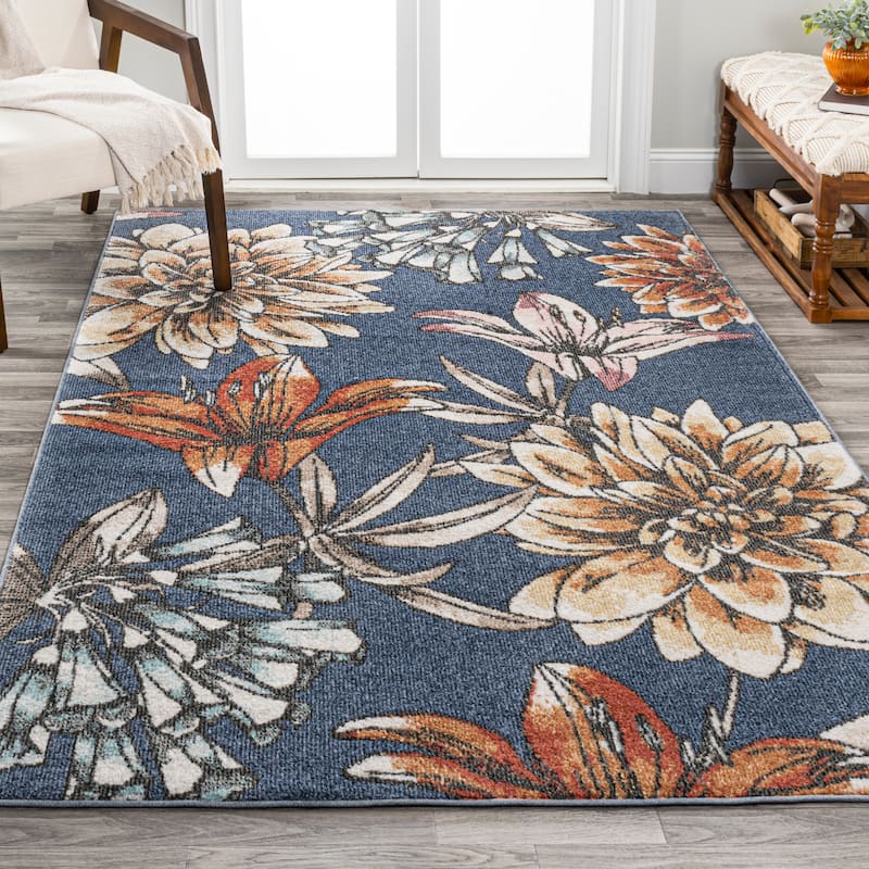 JONATHAN Y Dizi Modern Botanical Flower Area Rug