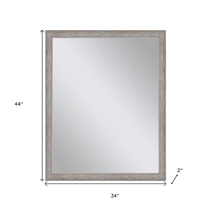 HomeRoots 44" Silver Framed Accent Mirror - 34.00 in. x 44.00 in. x 2.00 in.