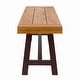 preview thumbnail 45 of 48, Linden Outdoor 6 Piece Rustic Iron and Acacia Wood Dining Set by Christopher Knight Home
