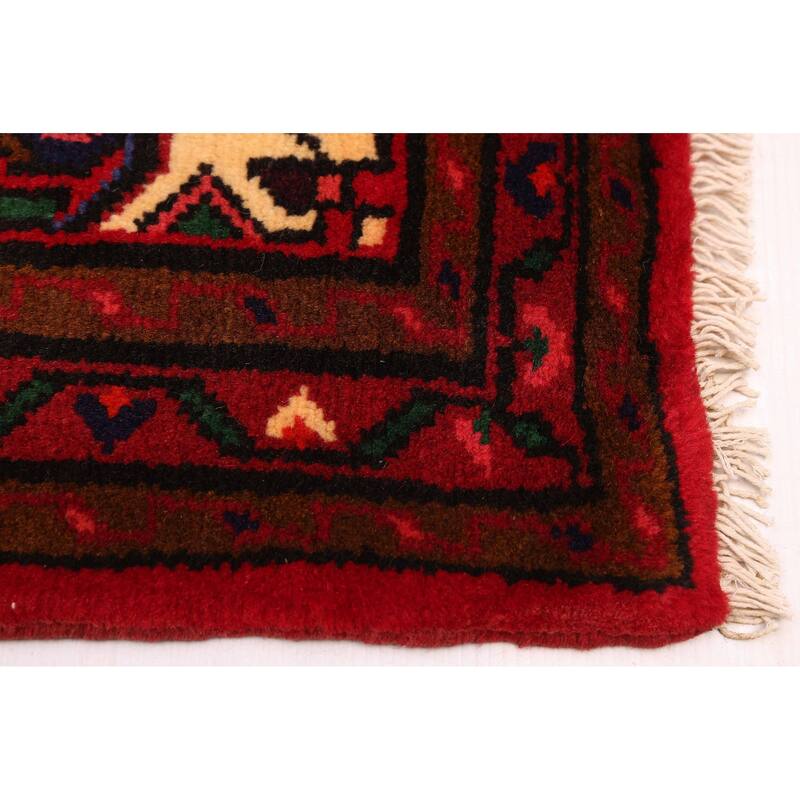ECARPETGALLERY Hand-knotted Andelz Red Wool Rug - 2'9 x 9'11