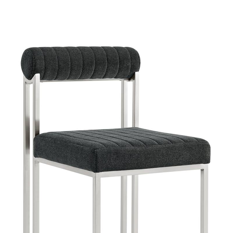 Anastasia Modern Upholstered Metal Dining Chairs - Set of 2
