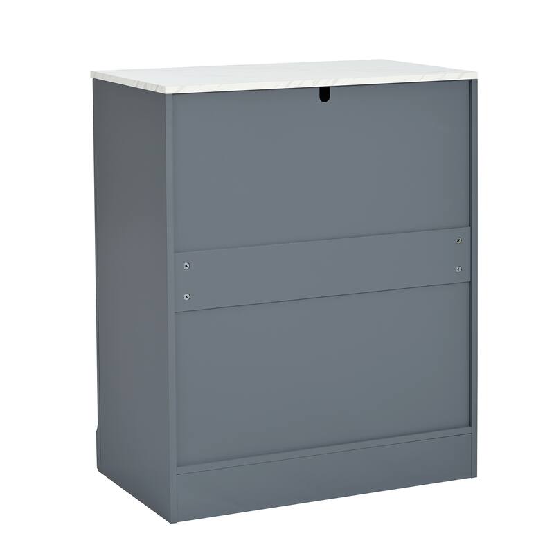 Modern Kitchen Pantry, Buffet Food Storage, Coffee Bar Cabinet with 2 Adjustable Shelves for Dining, Kitchen