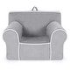 preview thumbnail 1 of 39, Costway Kids Sofa Toddler Foam Filled Armchair w/ Velvet Fabric Baby - See Details Grey