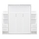preview thumbnail 7 of 24, Roomfitters Queen/Twin Size Murphy Wall Bed with Shelves, Drawers, LED Lights, Space-Saving Design for Modern Living