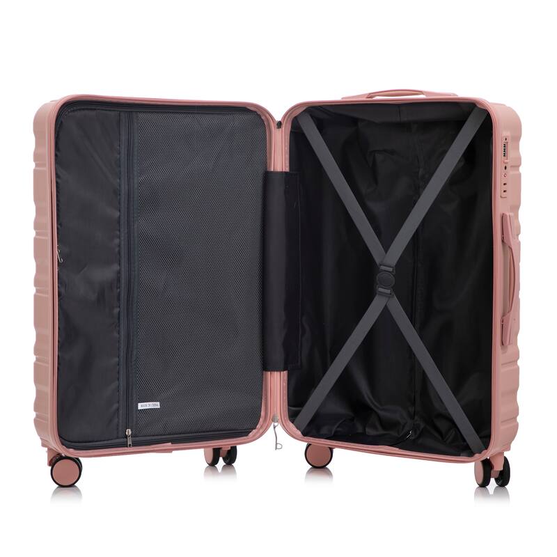 3 Piece Luggage Set Carry on Suitcase with ABS hardshell, Spinner Wheels & TSA Combination Lock