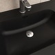 preview thumbnail 38 of 66, Wall-Mounted Bathroom Vanity in Evita Oak with Integrated Black Sink
