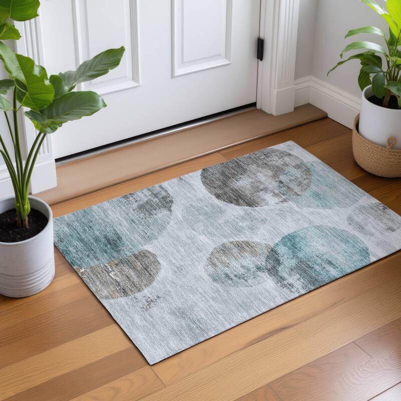 Machine Washable Indoor/ Outdoor Contemporary Micha Chantille Rug