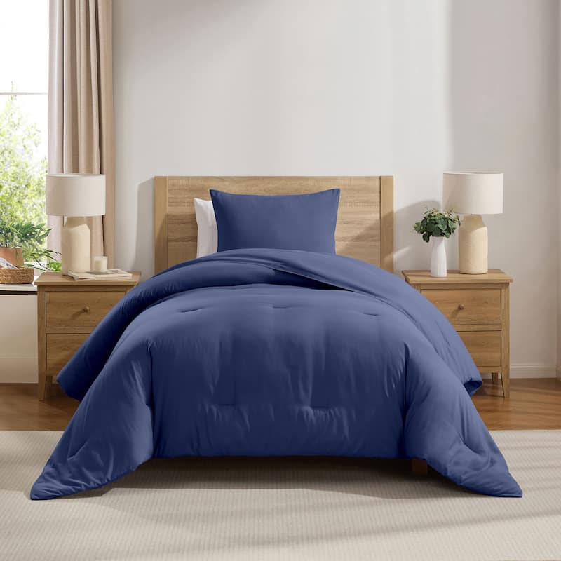 Empyrean Modern Reversible Comforter - Majestic Blue - Twin
