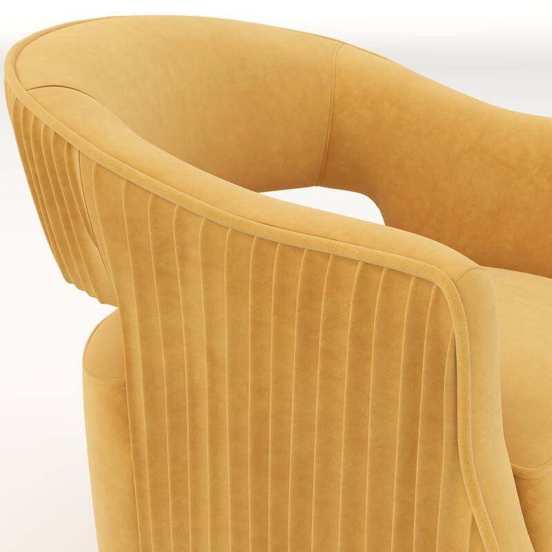 SEYNAR Modern Glam Velvet 360 Degree Swivel Open-Back Accent Armchair Set of 2
