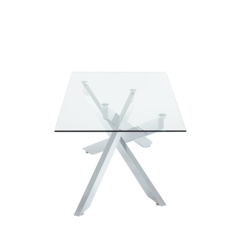 Modern and contemporary Rectangular Coffee Table With Glass Top