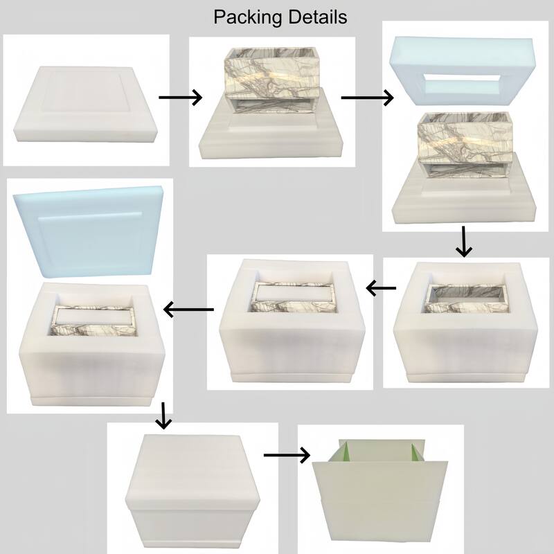 Roomfitters Luxury Natural Marble Hexagon Side Table, Solid Stone Geometric Pedestal End Table, Polished Finish