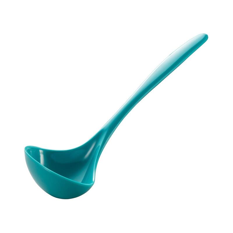 Hutzler 7.5-Inch Long Mini Melamine Ladle, Great for Serving Sauces and Gravies - Turquoise