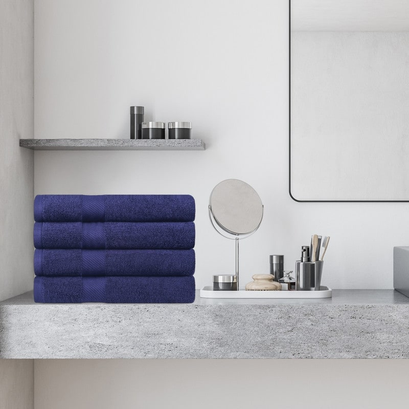 Superior Luxury Solid Highly Absorbent Egyptian Cotton Bath Towel - (Set of 4)