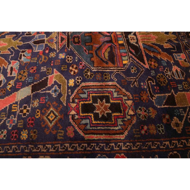 ECARPETGALLERY Hand-knotted Teimani Navy Wool Rug - 3'7 x 6'9