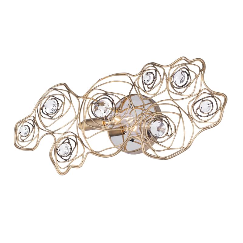 Varaluz Ethereal Rose Wall Sconce - Havana Gold Ombre/Polished Stainless Accents