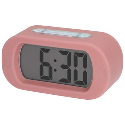 Oval Digital Alarm Clock for Bedroom, Alarms with Big Numbers Display, Adjustable Alarm Snooze 5.4 x 2.6 x 2 inch