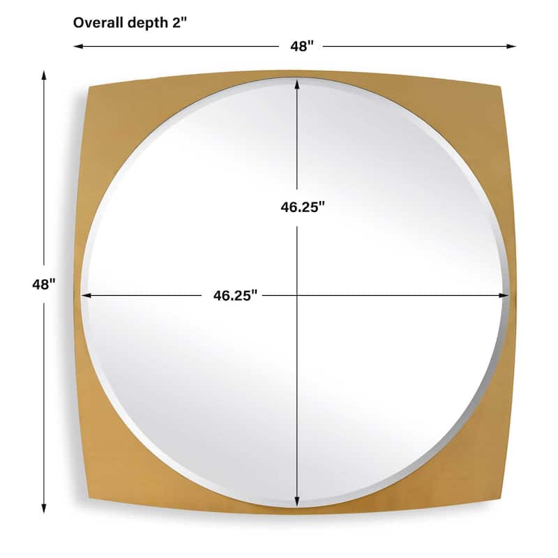 Uttermost Neilia Round Brass Mirror