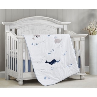 Oxford Baby Whale of a Time, 3 Pc Crib Bedding Set