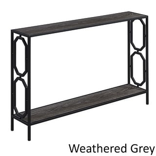Convenience Concepts Copper Grove Hitchie Metal Frame Console Table (Weathered Gray / Black)