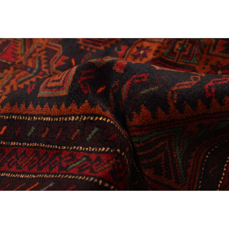 ECARPETGALLERY Hand-knotted Teimani Black, Red Wool Rug - 3'10 x 5'10