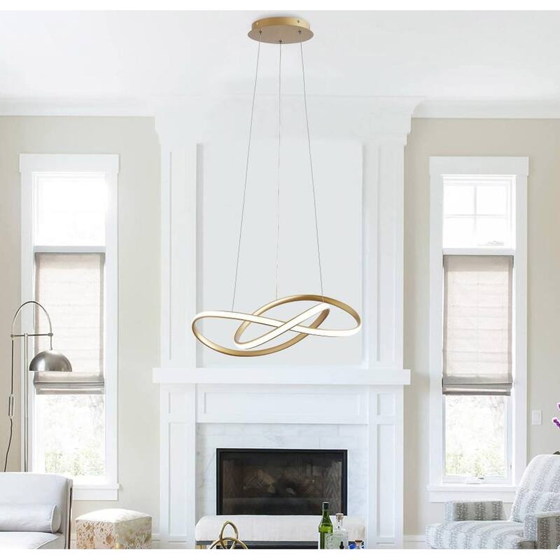 Modern 1-Light Wavy Line Design LED Pendant Lighting Fixture