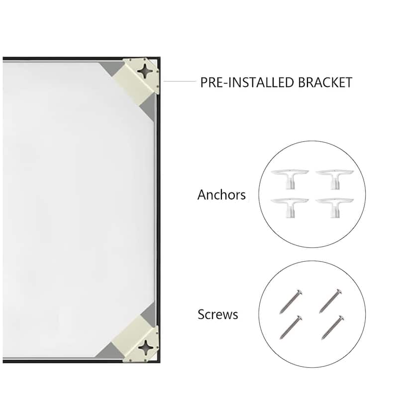 Modern Rectangle Framed Bathroom Vanity Mirror Accent Wall Mirror
