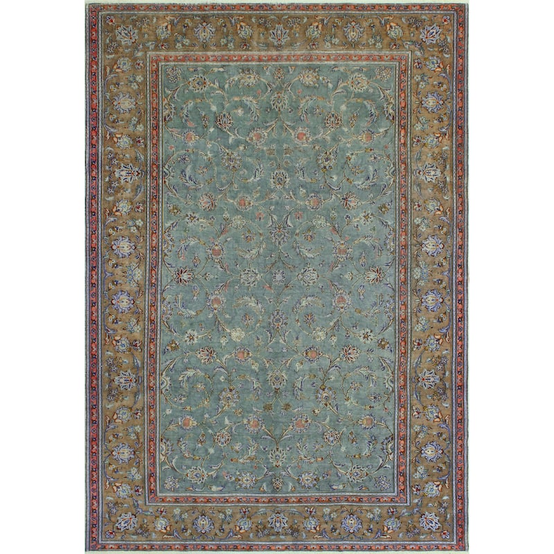 Vintage Distressed Wale Grey/Brown Rug - 6'9" x 10'2"