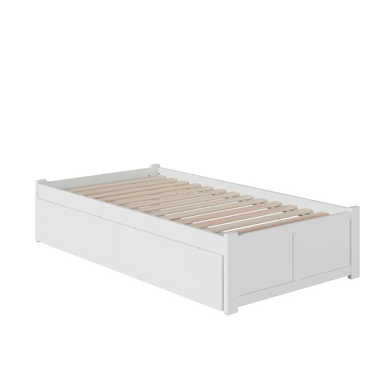 Concord Platform Bed with Footboard and Storage Drawers
