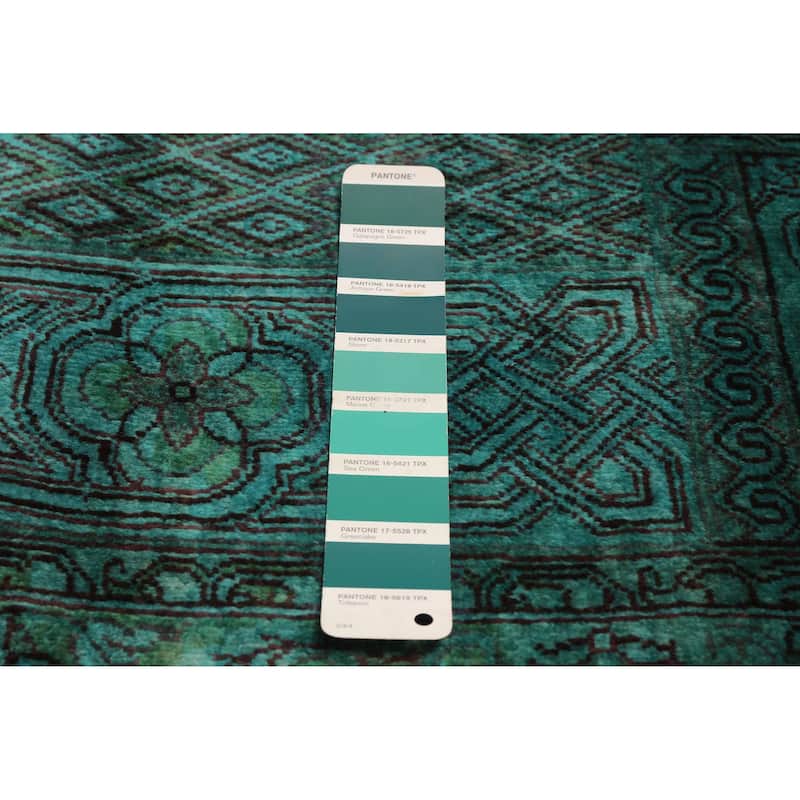 ECARPETGALLERY Hand-knotted Vibrance Teal Wool Rug - 9'1 x 12'1