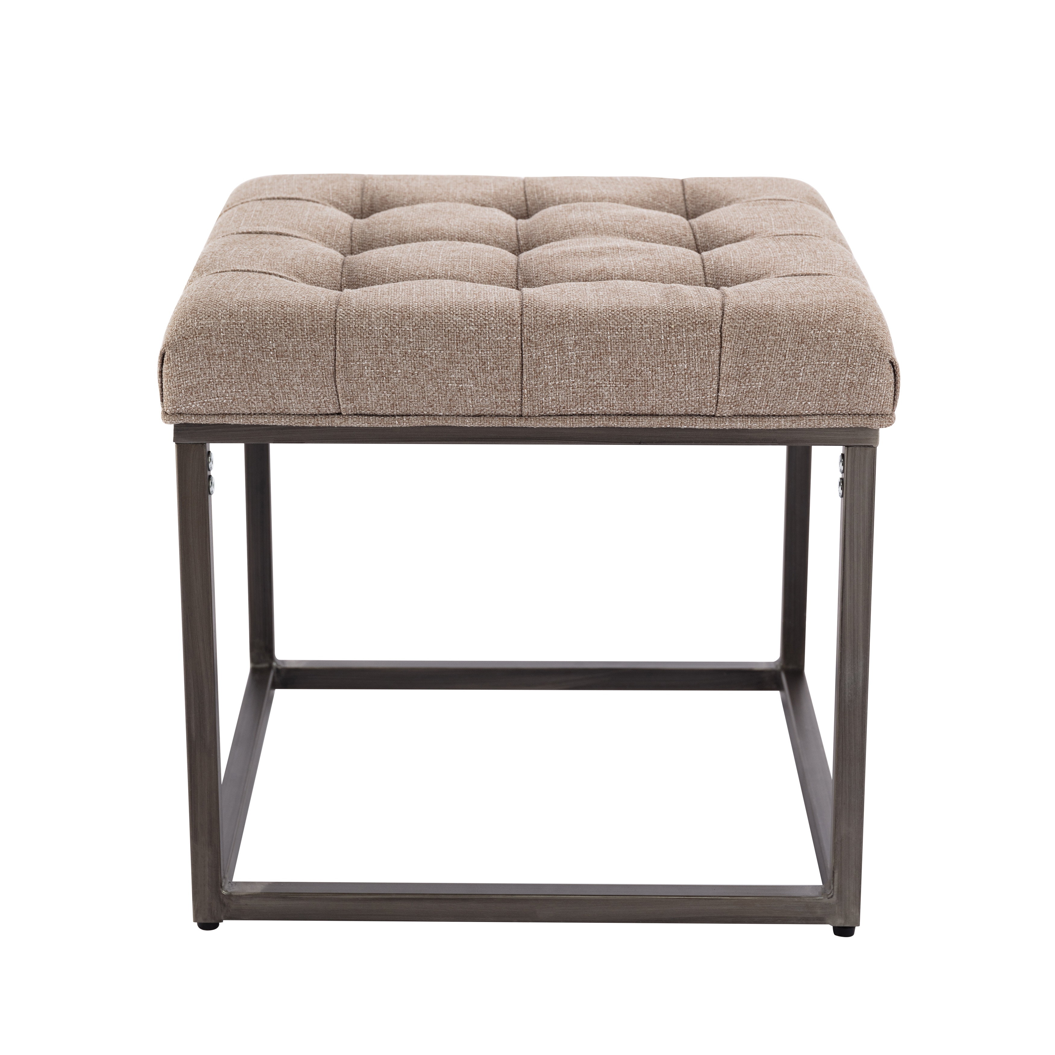Button tufted store ottoman