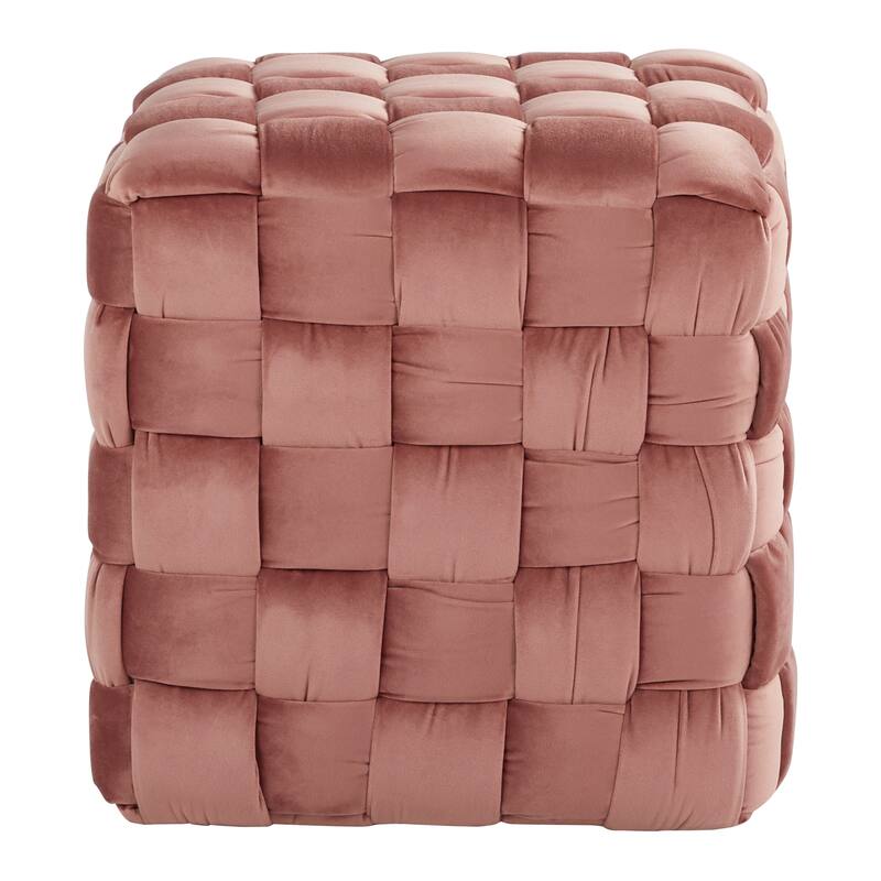 Tray Contemporary Storage Ottoman with Matching Stool in Fabric and Wood Legs by LumiSource