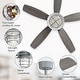 preview thumbnail 26 of 42, 52/66-In Farmhouse Style Industrial Windmill Large Ceiling Fan with Light and Remote