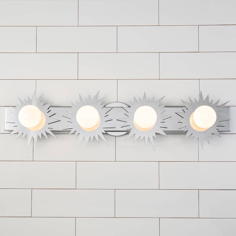 4 Light Bath Bar Vanity Light in Chrome
