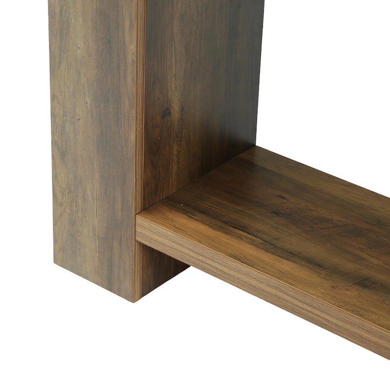 55.12'' Rustic Entryway Console Table with 2-tier Storage Shelf, Sofa Table