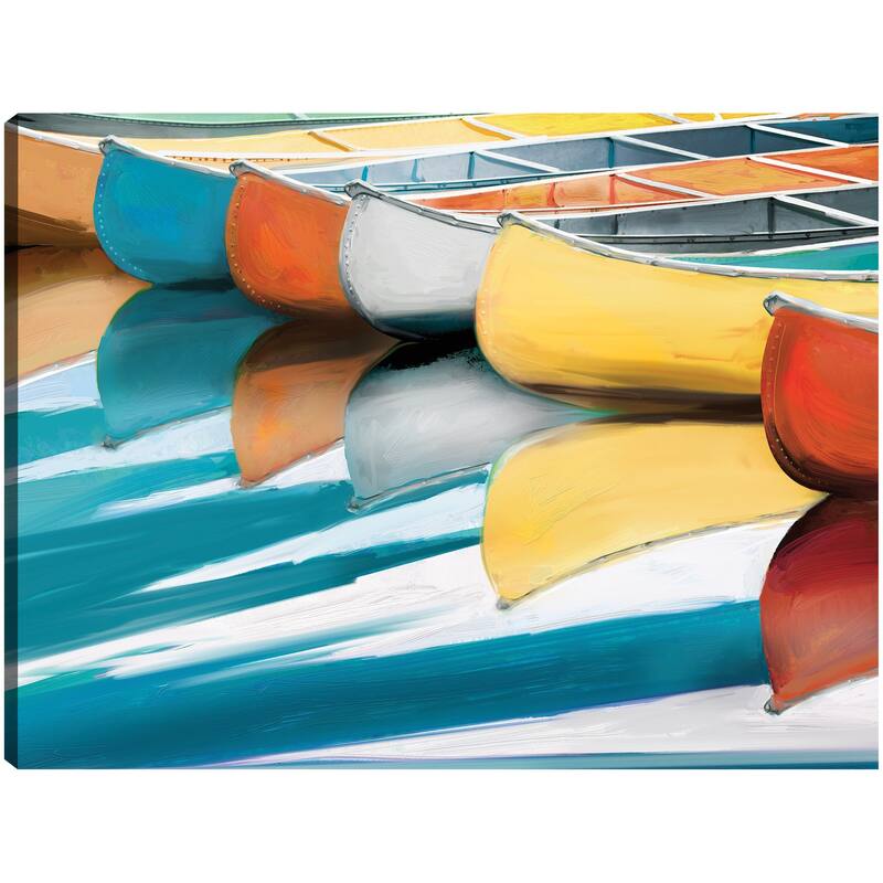 Canoes By Studio Arts Canvas Art Print