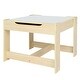 preview thumbnail 8 of 12, 3 Piece Multi-Functional Children's Wooden Table and Chair Set with Two Storage Bags - (24.21 x 24.21 x 18.90)" (L x W x H).