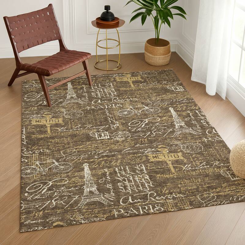 Machine Washable Indoor/ Outdoor Paris Chic Chantille Rug