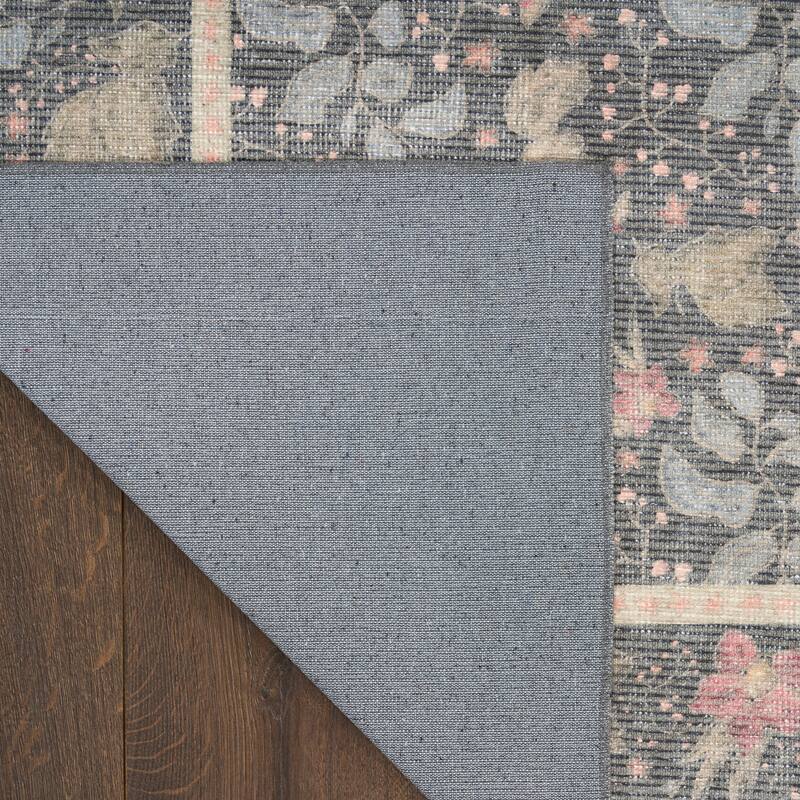 Nourison Botanical Washables Indoor only Textured Floral Area Rug