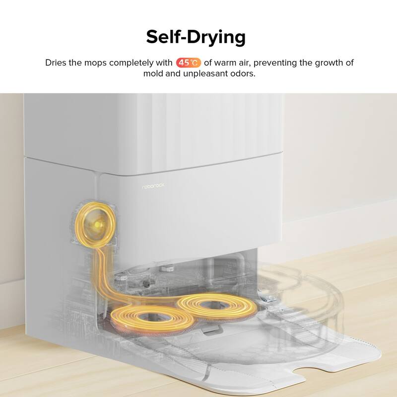 (Refurbished)Roborock Qrevo Robot Vacuum Cleaner, Self-Emptying, Self-Drying,5500Pa Suction, Dual Spinning Mops, Mop Lifting