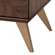 preview thumbnail 7 of 9, Graceland Mid-Century Modern Transitional Walnut Brown Finished Wood 2-Door TV Stand